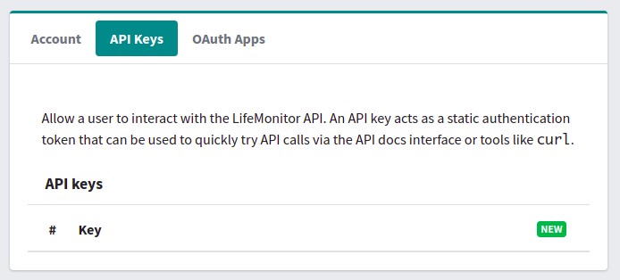 LM Click to create new API key